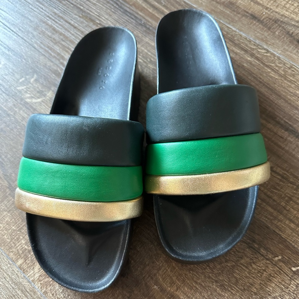 Sandro Black Slide Sandals